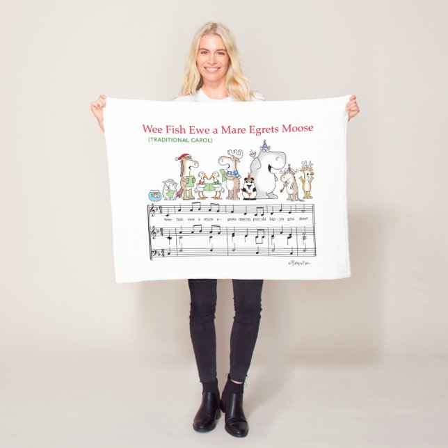 Cobertor De Velo WEE FISH EWE A MARE EGRETS MOOSE Sandra Boynton (In Situ)