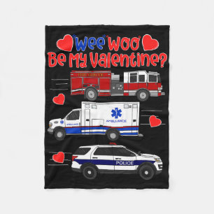 Cobertor De Velo Wee Woo Seja Meu Namorado Caminhão De Bombeiros Am