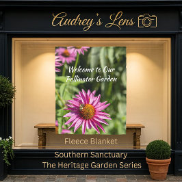 Cobertor De Velo Welcome to our Pollinator Garden Floral