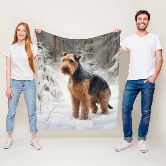 Cobertor De Velo Welsh Terrier Deixe Nevar Natal  (In Situ)