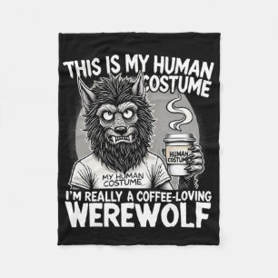 Cobertor De Velo Werewolf, amante do café, Figurino Humano Hallowe 