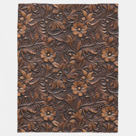 Cobertor De Velo Western Brown Cowgirl Bohemian Floral