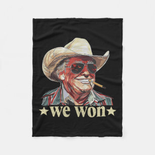 Cobertor De Velo Western Trump Cowboy Nós Ganhamos Bandeira America