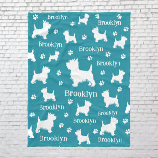 Cobertor De Velo Westie Blanket Personalizado Terrier West Highland