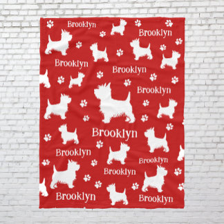 Cobertor De Velo Westie Blanket Personalizado Terrier West Highland