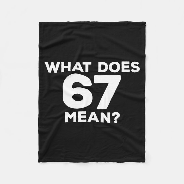 Cobertor De Velo What Does 67 Mean Funny Six Seven Meme  (Frente)