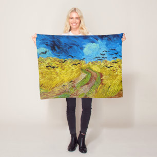 Cobertor De Velo Wheatfield com Crows, Van Gogh