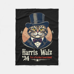 Cobertor De Velo Wheimer 2024 Lincoln Cat Election Kamala Harris Wa