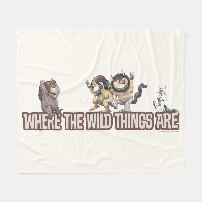 Cobertor De Velo Where the Wild Things Are Characters on Logo (Frente (Horizontal))