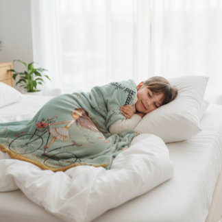 Cobertor De Velo Whimsical Hearts & Petals: Sweet Birthday Bicycle 