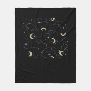 Cobertor De Velo Whimsigoth Clouds Sun Moon Witchy