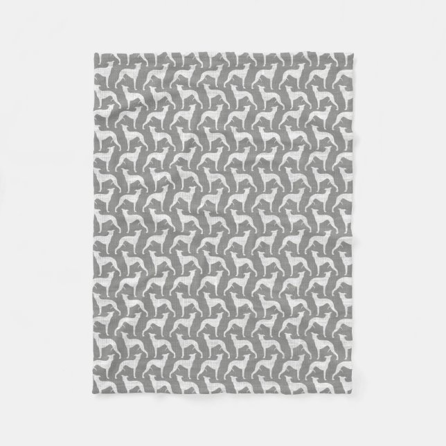 Cobertor De Velo Whippet mostra em silhueta o teste padrão (Frente)