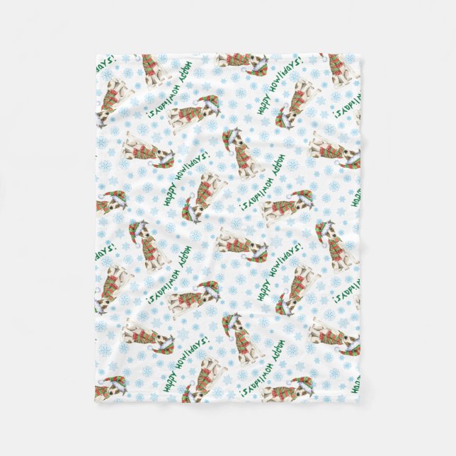 Cobertor De Velo Whippet Natal (Frente)