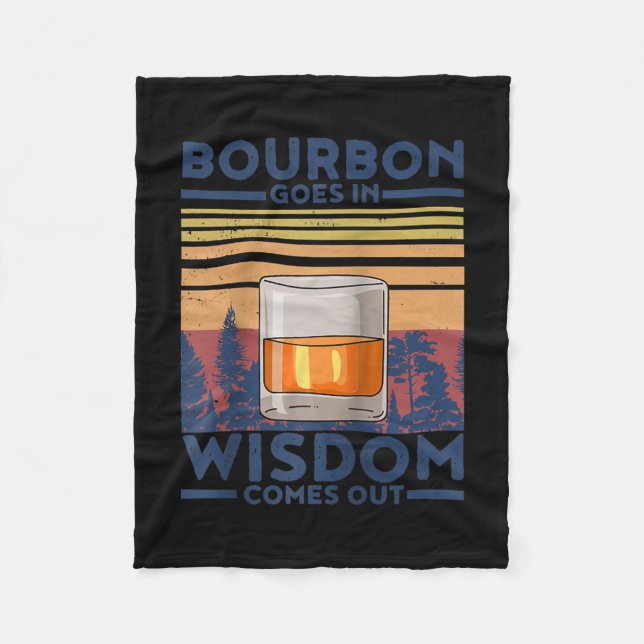 Cobertor De Velo Whiskey Bourbon entra na sabedoria sai (Frente)