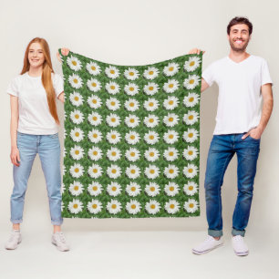 Cobertor De Velo White Daisy Round