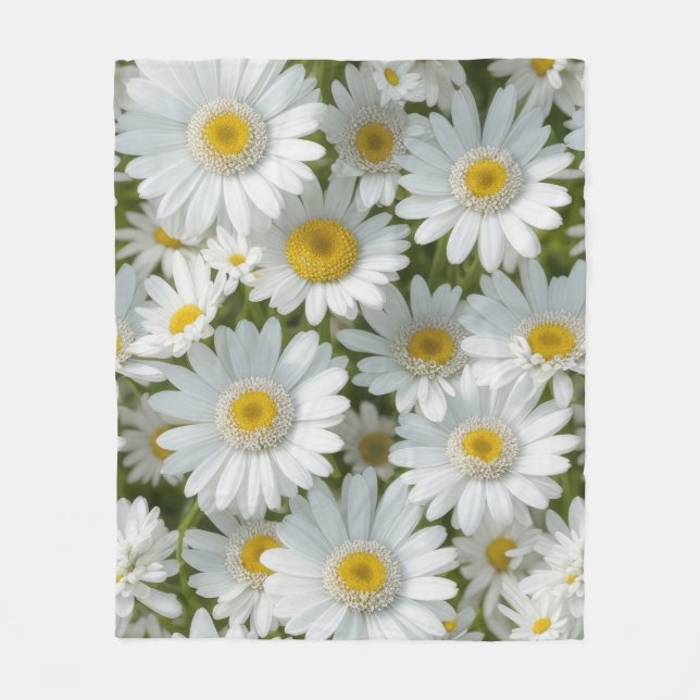 Cobertor De Velo White Elegant Daisies (Frente)