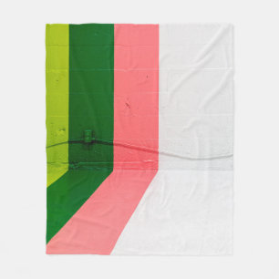 Cobertor De Velo White, pink, green, and yellow painted wall