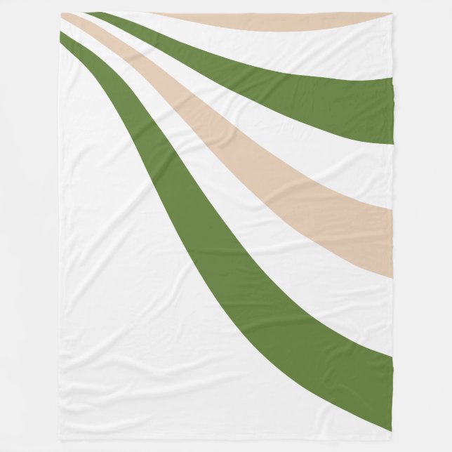 Cobertor De Velo White, Sand e Palm Green Wave (Frente)