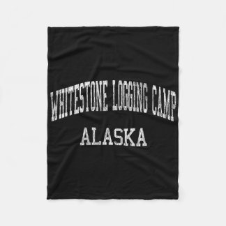 Cobertor De Velo Whitestone Logging Camp Alaska Ak Vintage Athletic