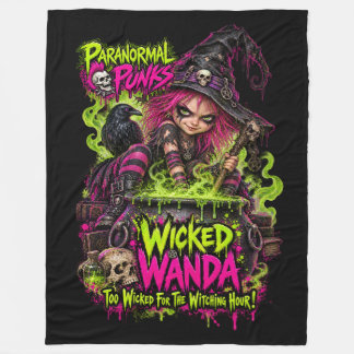 Cobertor De Velo Wicked Wanda - Paninhos de Fleece dos Paranormal P
