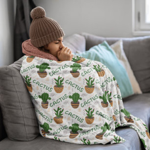 Cobertor De Velo Wild Cactus Pattern