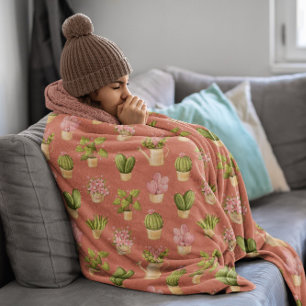 Cobertor De Velo Wild Cactus Pattern
