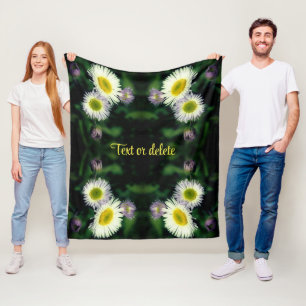 Cobertor De Velo Wild Fleabane Daisy Flower Abstrato Personalizado