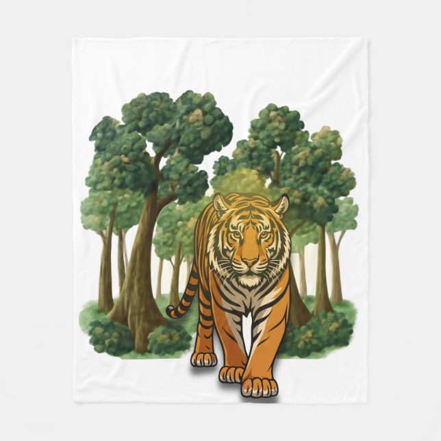 Cobertor De Velo “Wild Jungle Tiger – Nature-Inspired Magnetic Fram (Frente)