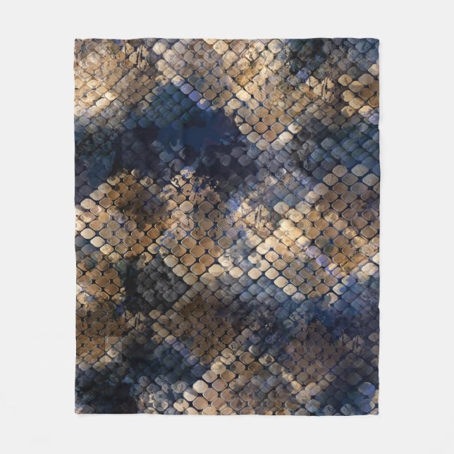 Cobertor De Velo Wild Snakeskin Watercolor Design (Frente)