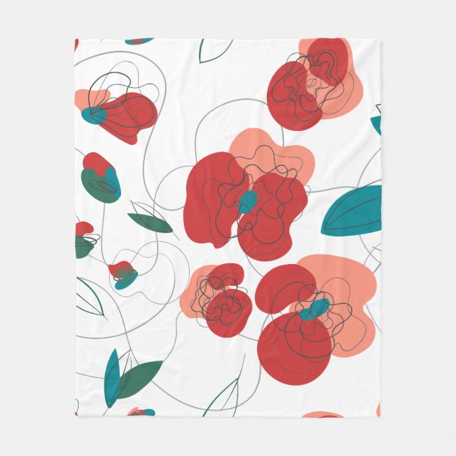 Cobertor De Velo Wildflower Wonderland | Fluxos estilizados (Frente)