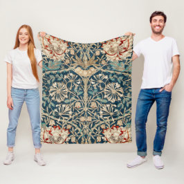 Cobertor De Velo William Morris Antigo Floral Honeysuckle