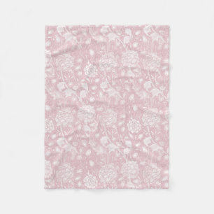 Cobertor De Velo William Morris Floral Patterno a Rosa