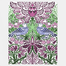 William Morris Folk Art Birds Flores Bolotas