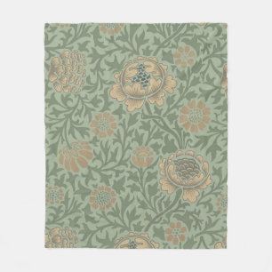 Cobertor De Velo William Morris Grafton Padrão Floral Verde Sálvia