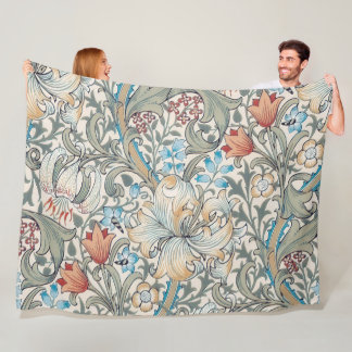 Cobertor De Velo William Morris Lily Art Nouveau Floral Patterno Fl