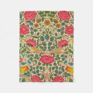 Cobertor De Velo William Morris Rosa Floral Chintz Rosa