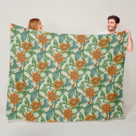 Cobertor De Velo William Morris Solteiro Stem Vintage Flores Florai