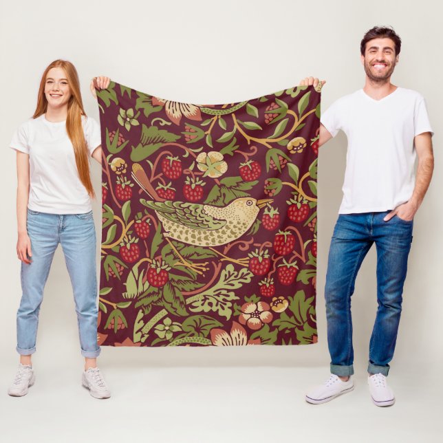 Cobertor De Velo William Morris Strawberry Thef Fleece Blanket (In Situ)