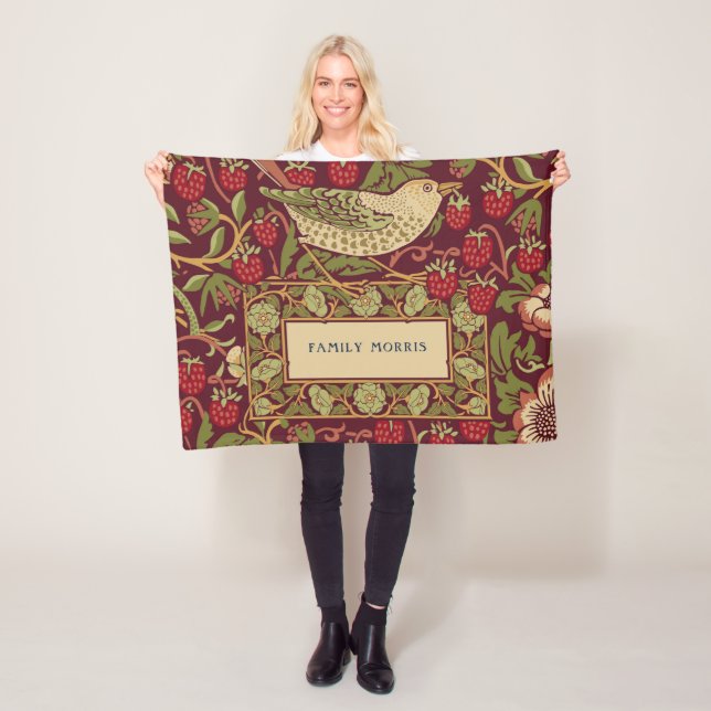 Cobertor De Velo William Morris Strawberry Thef Fleece Blanket (In Situ)