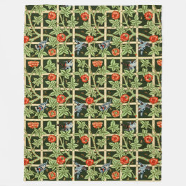 Cobertor De Velo William Morris Trellis Pattern em Verde