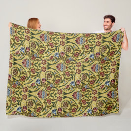 Cobertor De Velo William Morris Vintage Blue Green Red