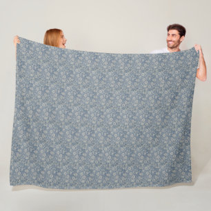 Cobertor De Velo William Morris Vintage Floral Blue Mallow