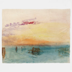 Cobertor De Velo William Turner - A Lagoa perto de Veneza ao Pôr-do