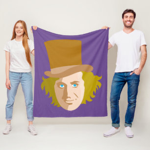 Cobertor De Velo Willy Wonka Stenciled Face Graphic