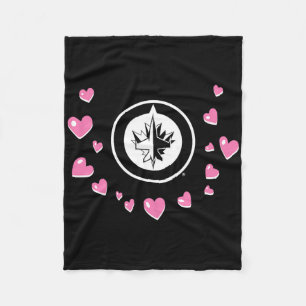 Cobertor De Velo Winnipeg Jets Dia dos Namorados Amor Nhl Licenciad