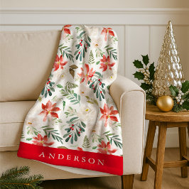 Cobertor De Velo Winter Floral | Feriado Personalizado