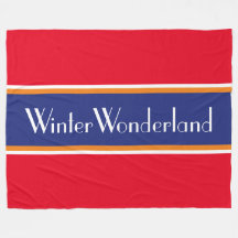 WINTER WONDERLAND Bright Red White Marinho Strips