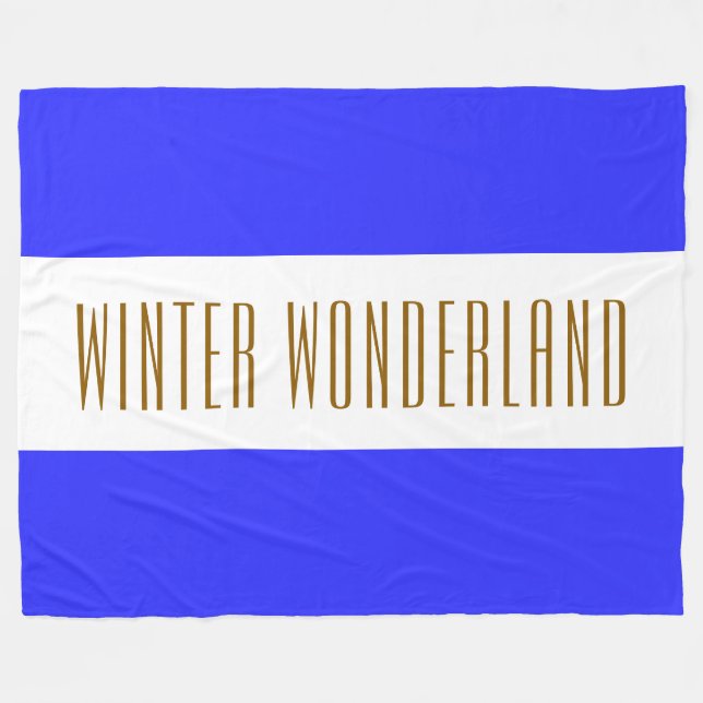Cobertor De Velo WINTER WONDERLAND Real Blue Stripes (Frente (Horizontal))