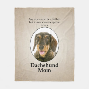 Cobertor De Velo Wirehaired Dachshund Mãe Fleece Blanket