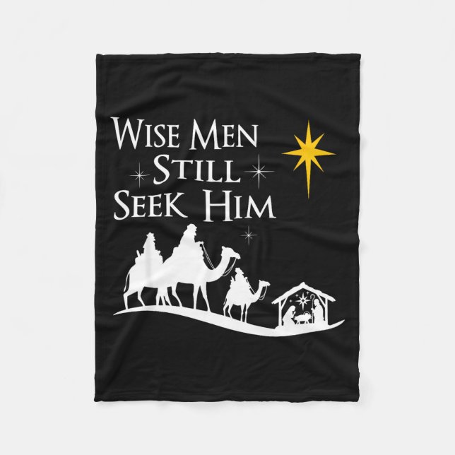 Cobertor De Velo Wise Men Still Seek Him Christian Christmas Jesus  (Frente)